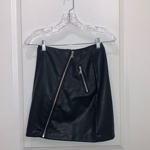 Mini leather skirt